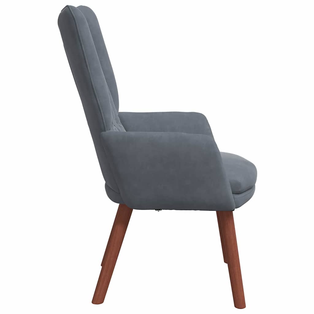 Relaxing Chair Dark grey 63 x 67 x 94 cm Velvet