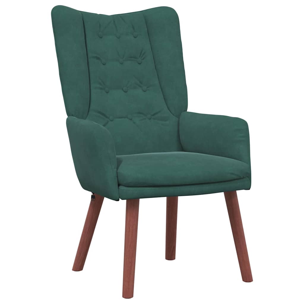 Relaxing Chair Dark green 63 x 67 x 94 cm Velvet