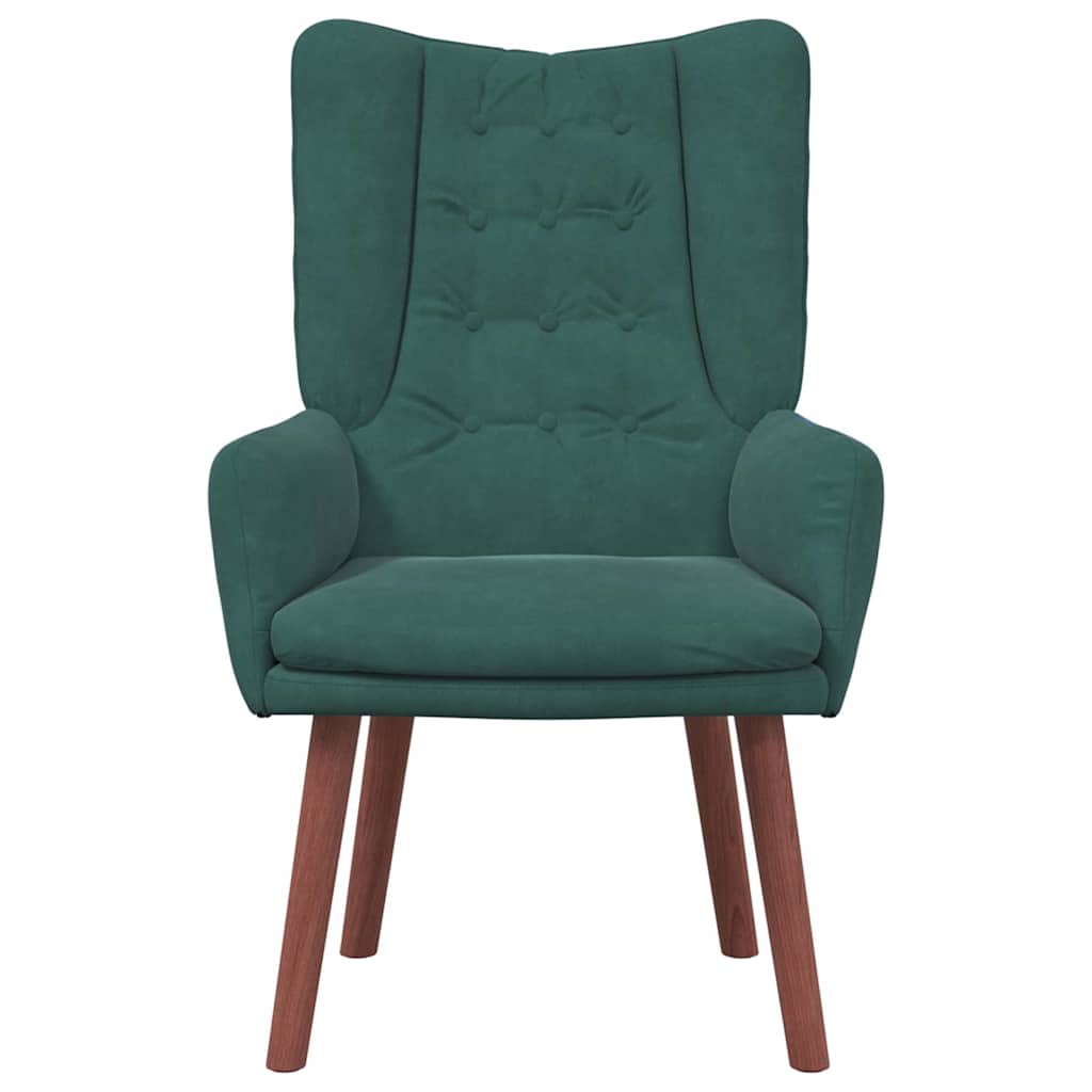 Relaxing Chair Dark green 63 x 67 x 94 cm Velvet