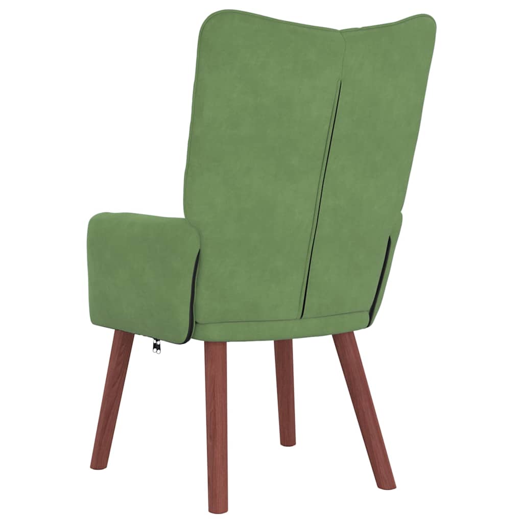 Relaxing Chair Light green 63 x 67 x 94 cm Velvet