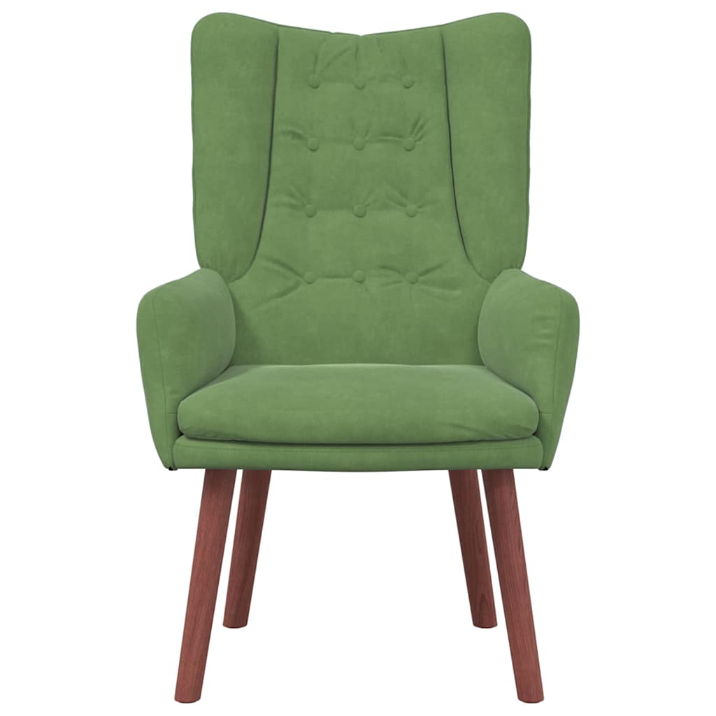 Relaxing Chair Light green 63 x 67 x 94 cm Velvet