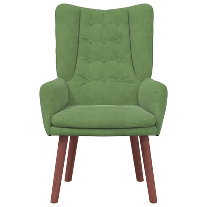 Relaxing Chair Light green 63 x 67 x 94 cm Velvet
