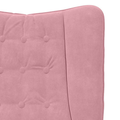 Relaxing Chair Pink 63 x 67 x 94 cm Velvet