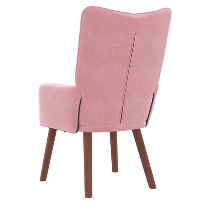 Relaxing Chair Pink 63 x 67 x 94 cm Velvet