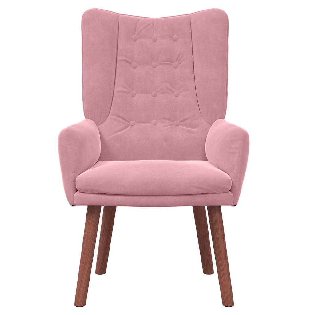 Relaxing Chair Pink 63 x 67 x 94 cm Velvet