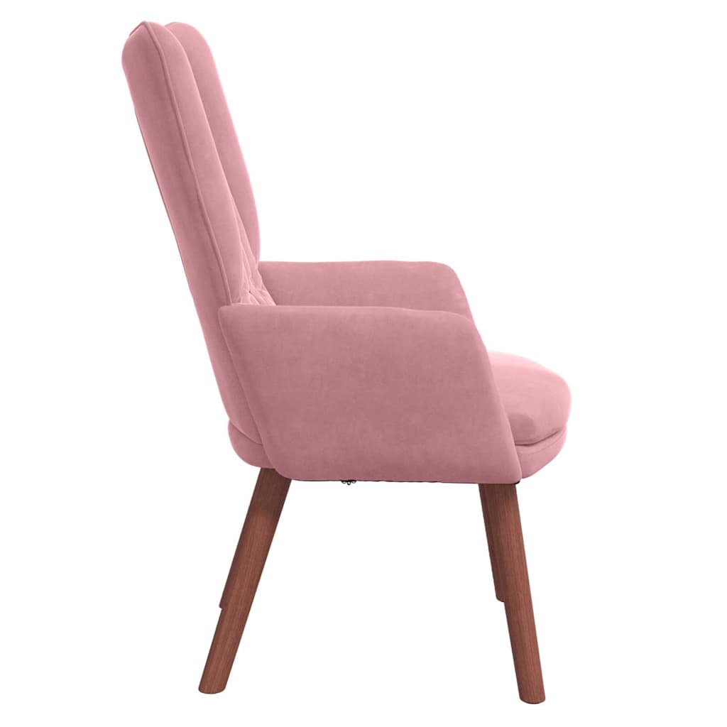Relaxing Chair Pink 63 x 67 x 94 cm Velvet