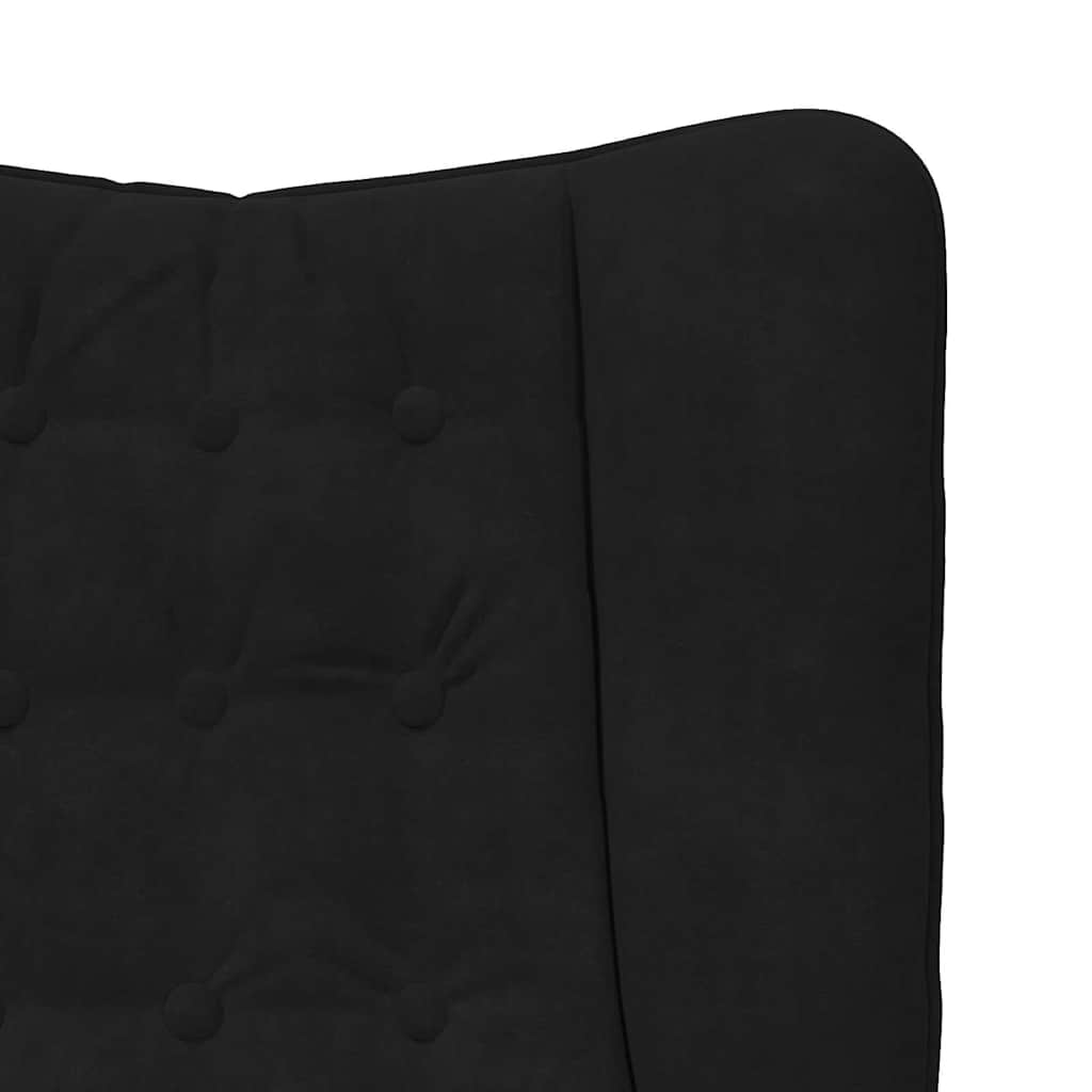 Relaxing Chair Black 63 x 67 x 94 cm Velvet