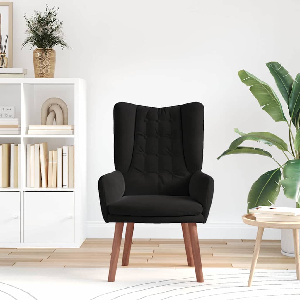 Relaxing Chair Black 63 x 67 x 94 cm Velvet