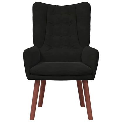 Relaxing Chair Black 63 x 67 x 94 cm Velvet