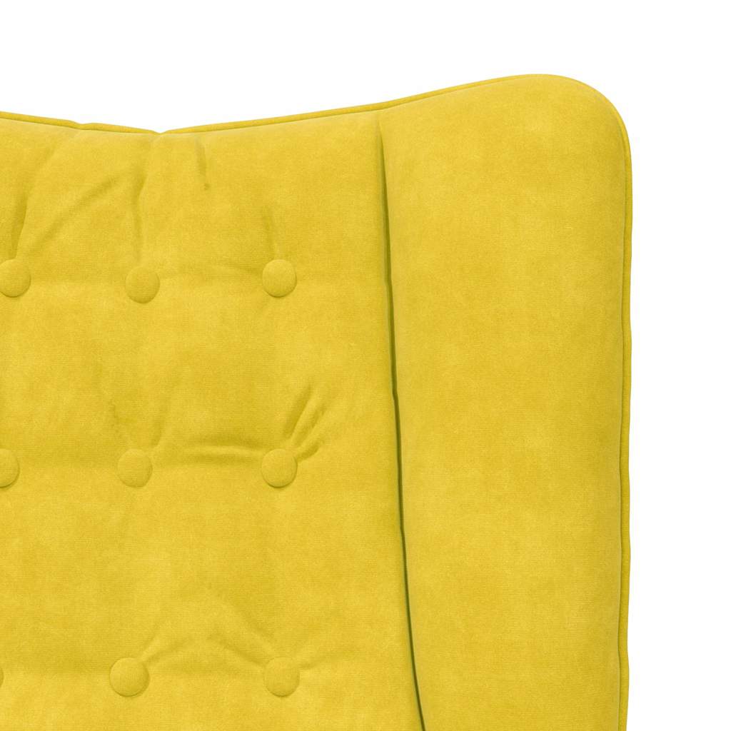 Relaxing Chair Yellow 63 x 67 x 94 cm Velvet