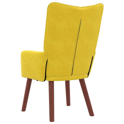 Relaxing Chair Yellow 63 x 67 x 94 cm Velvet