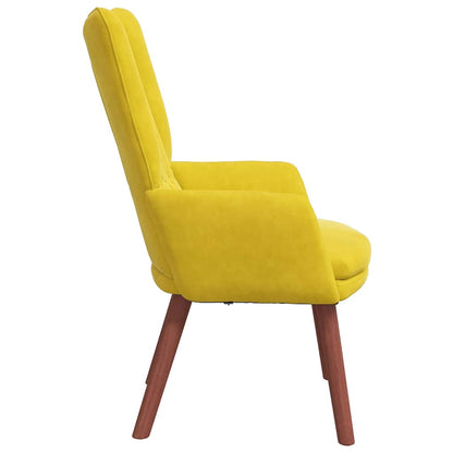 Relaxing Chair Yellow 63 x 67 x 94 cm Velvet