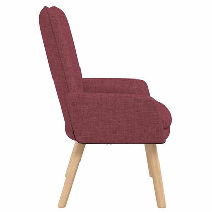 Relaxing Chair Wine red 63 x 67 x 94 cm Fabric
