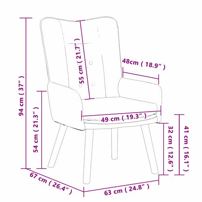 Relaxing Chair Dark green 63 x 67 x 94 cm Fabric