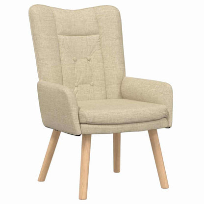 Relaxing Chair Cream 63 x 67 x 94 cm Fabric