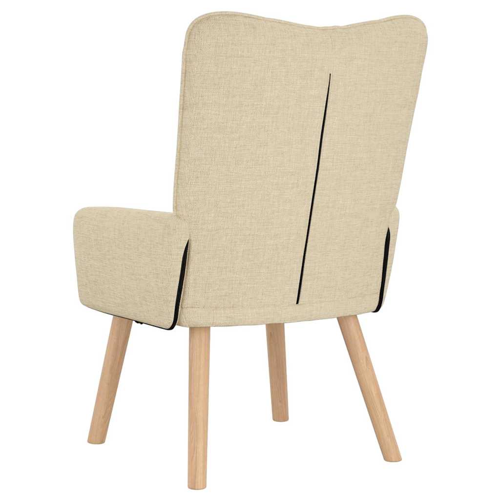 Relaxing Chair Cream 63 x 67 x 94 cm Fabric