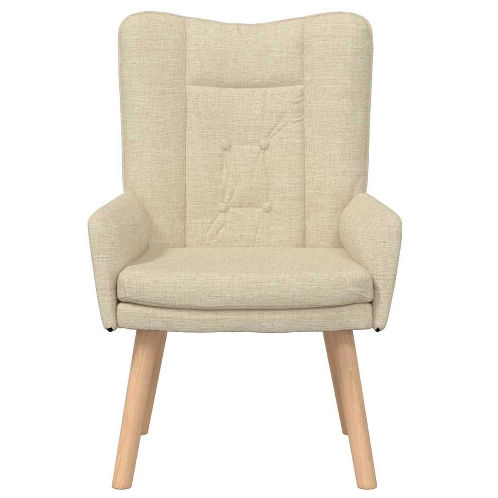 Relaxing Chair Cream 63 x 67 x 94 cm Fabric