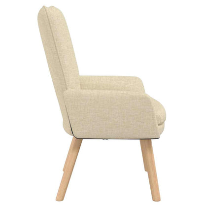 Relaxing Chair Cream 63 x 67 x 94 cm Fabric