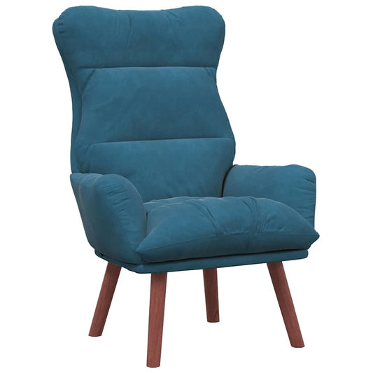 Relaxing Chair Blue 69 x 74 x 93 cm Velvet