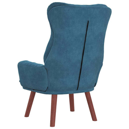 Relaxing Chair Blue 69 x 74 x 93 cm Velvet