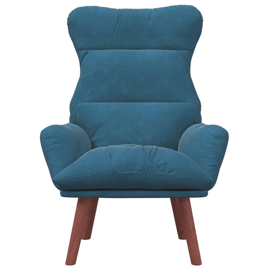 Relaxing Chair Blue 69 x 74 x 93 cm Velvet