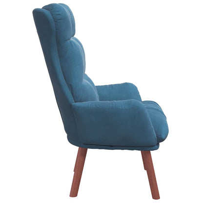 Relaxing Chair Blue 69 x 74 x 93 cm Velvet