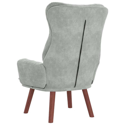 Relaxing Chair Light grey 69 x 74 x 93 cm Velvet