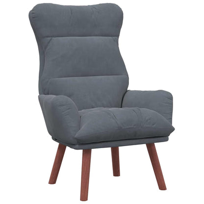 Relaxing Chair Dark grey 69 x 74 x 93 cm Velvet