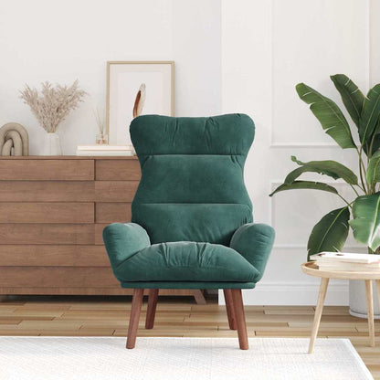 Relaxing Chair Dark green 69 x 74 x 93 cm Velvet