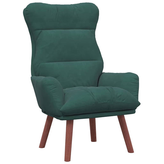 Relaxing Chair Dark green 69 x 74 x 93 cm Velvet