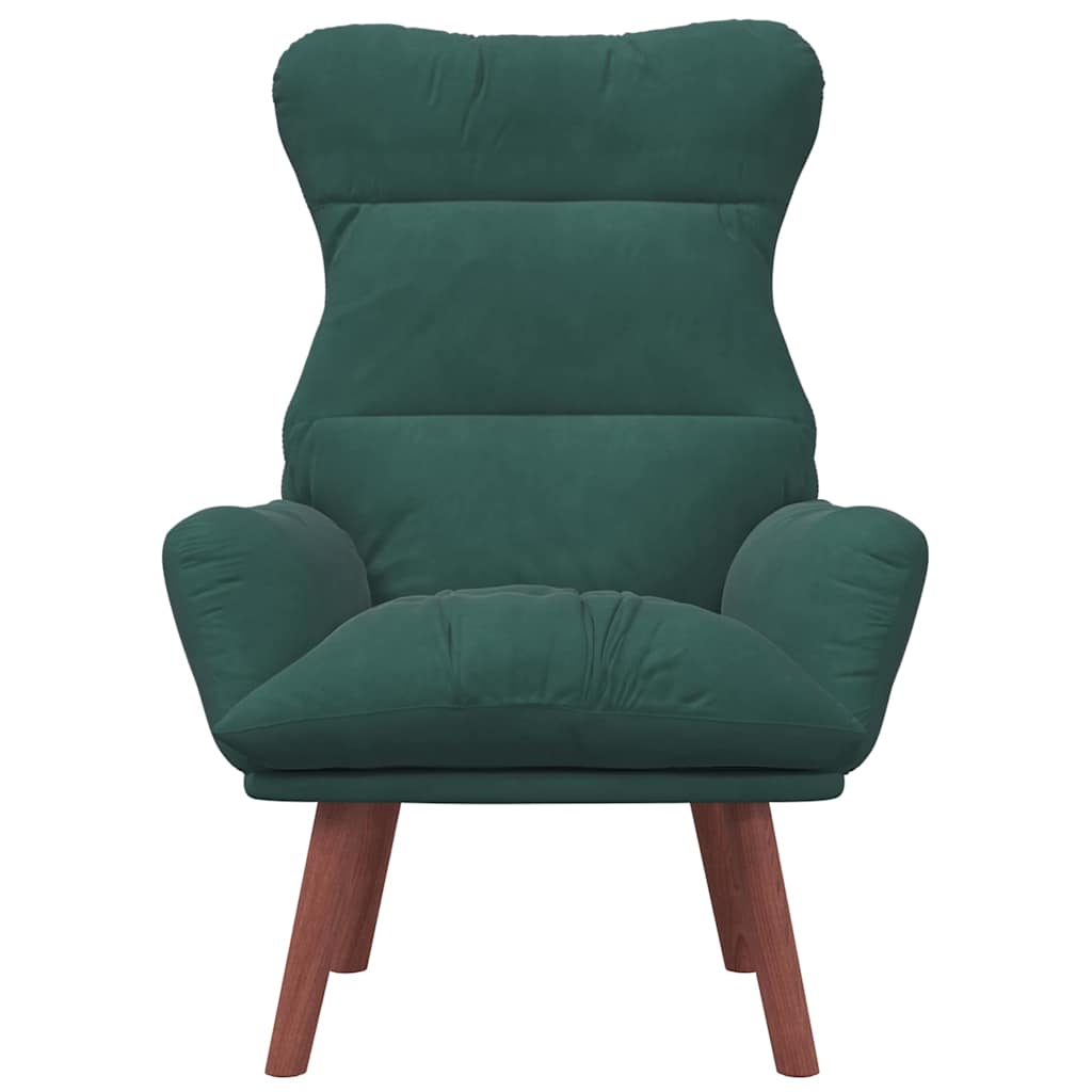 Relaxing Chair Dark green 69 x 74 x 93 cm Velvet