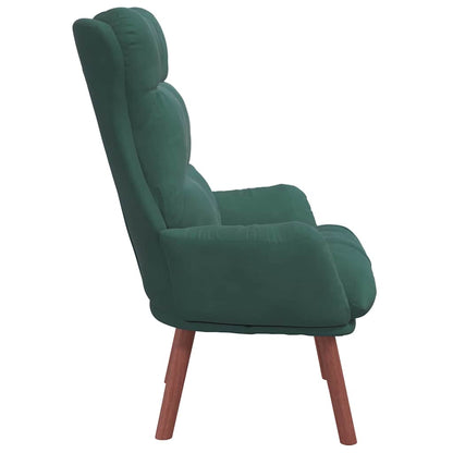 Relaxing Chair Dark green 69 x 74 x 93 cm Velvet