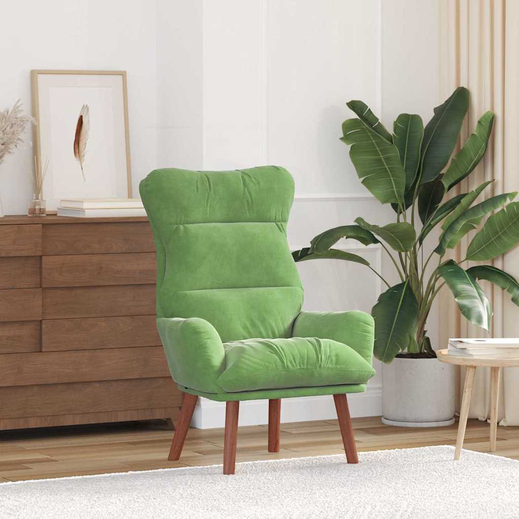 Relaxing Chair Light green 69 x 74 x 93 cm Velvet