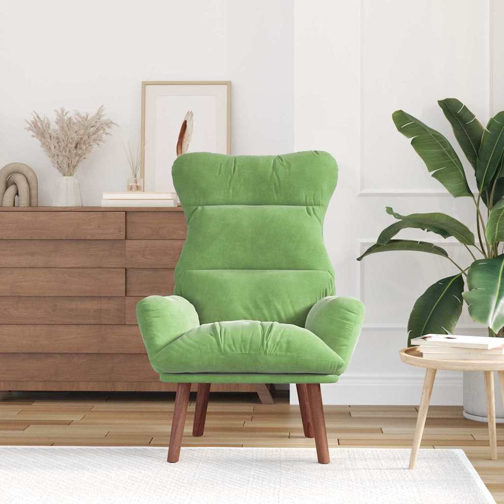 Relaxing Chair Light green 69 x 74 x 93 cm Velvet