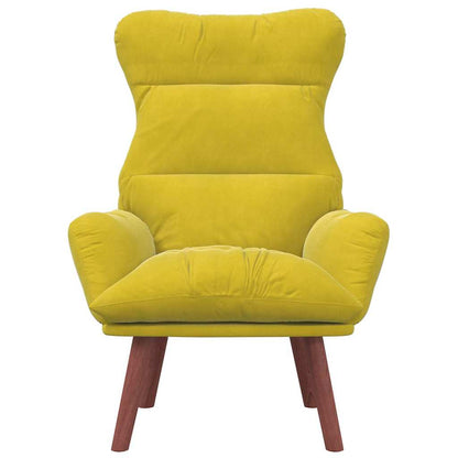 Relaxing Chair Yellow 69 x 74 x 93 cm Velvet