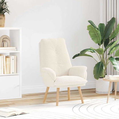 Relaxing Chair Cream 69 x 74 x 93 cm Fabric