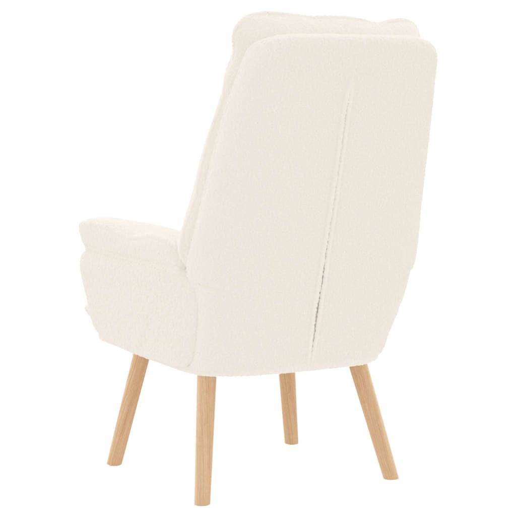Relaxing Chair Cream 69 x 74 x 93 cm Fabric
