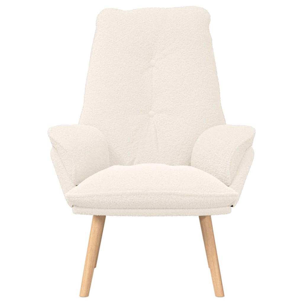 Relaxing Chair Cream 69 x 74 x 93 cm Fabric