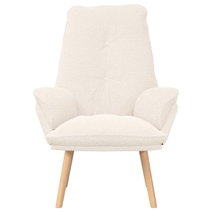 Relaxing Chair Cream 69 x 74 x 93 cm Fabric
