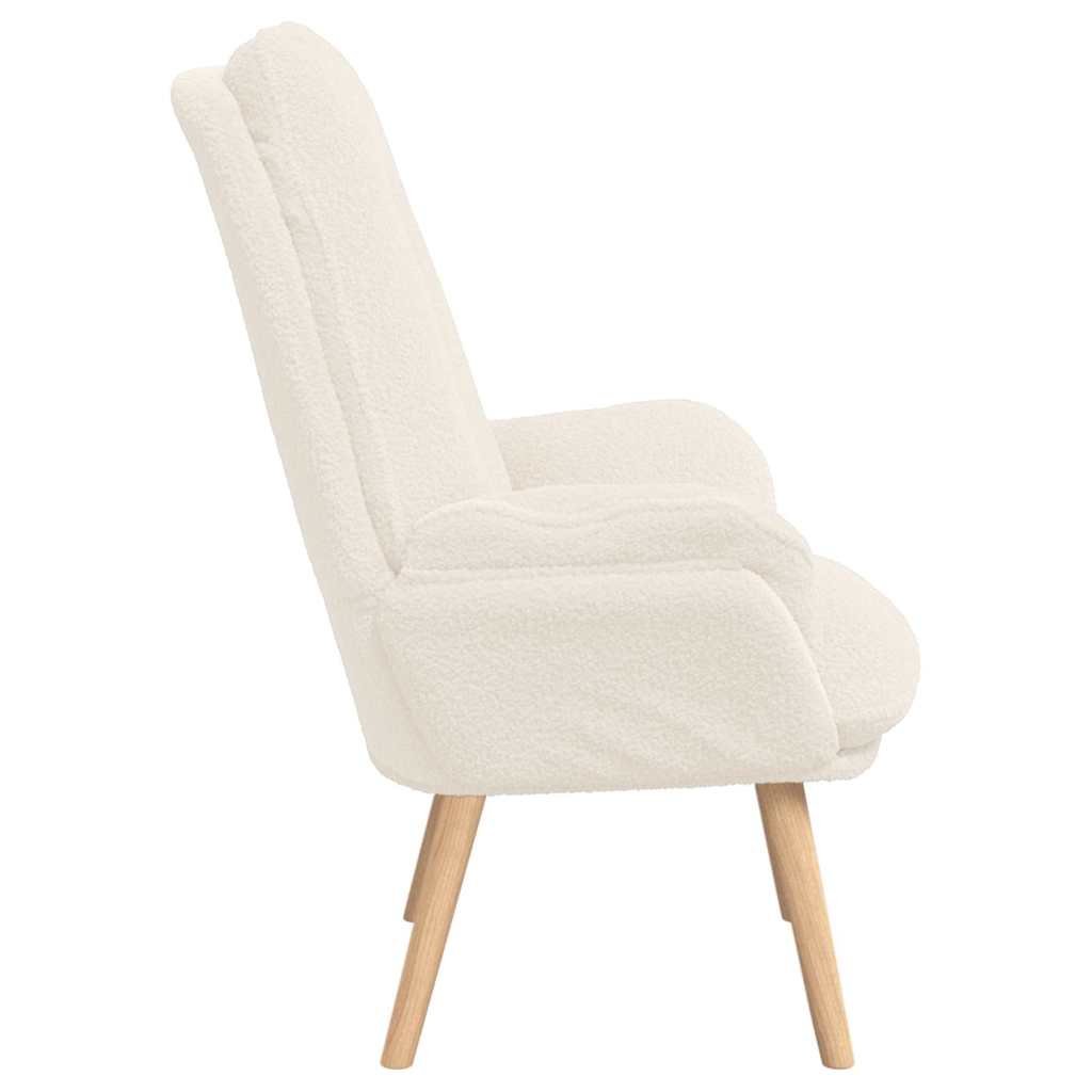 Relaxing Chair Cream 69 x 74 x 93 cm Fabric