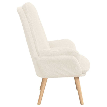Relaxing Chair Cream 69 x 74 x 93 cm Fabric