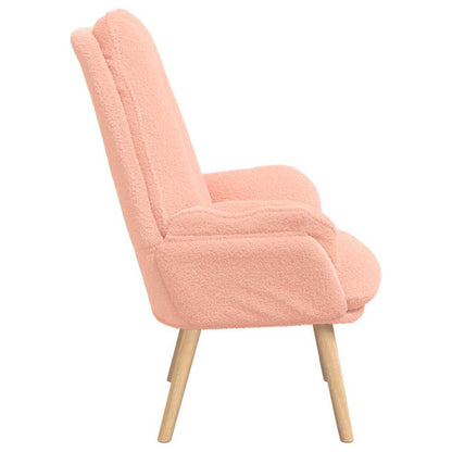 Relaxing Chair Pink 69 x 74 x 93 cm Fabric
