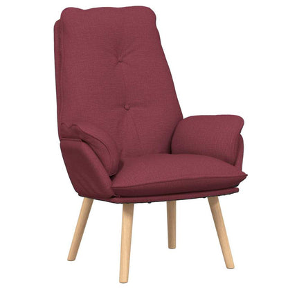 Relaxing Chair Wine red 69 x 74 x 93 cm Fabric