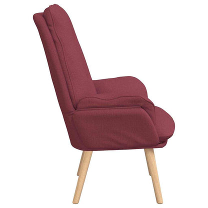Relaxing Chair Wine red 69 x 74 x 93 cm Fabric