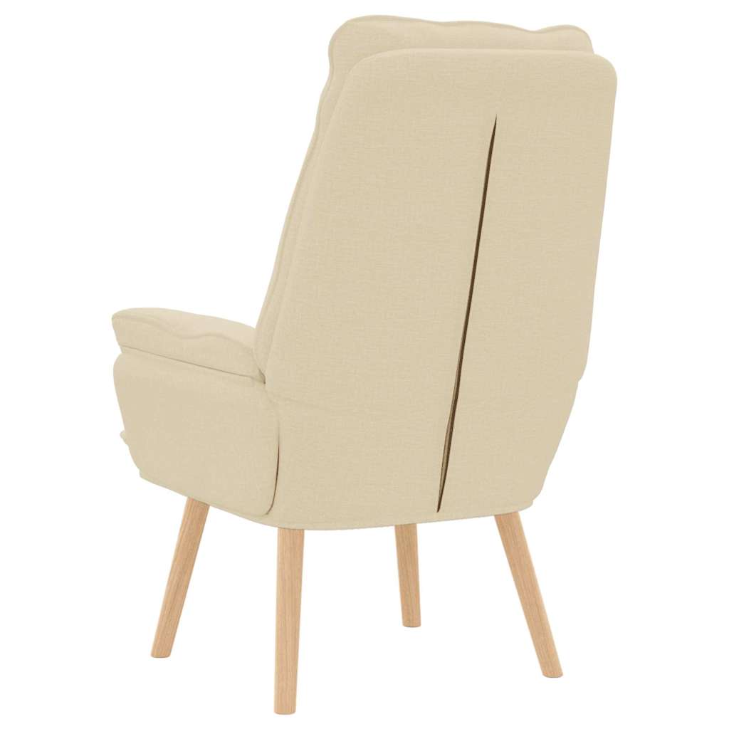 Relaxing Chair Cream 69 x 74 x 93 cm Fabric
