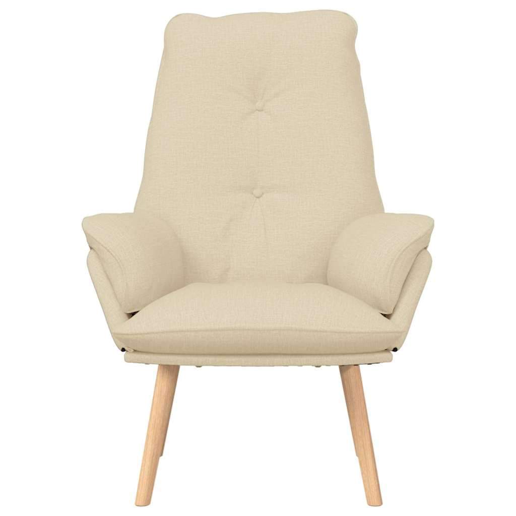 Relaxing Chair Cream 69 x 74 x 93 cm Fabric