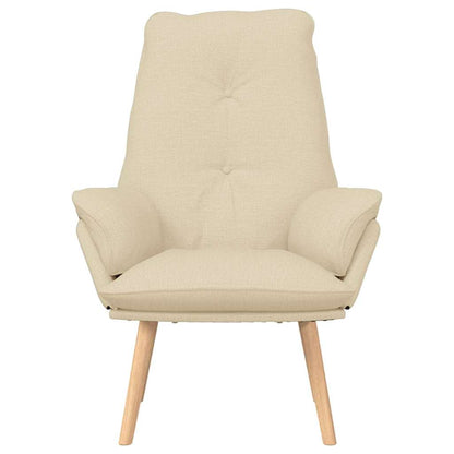 Relaxing Chair Cream 69 x 74 x 93 cm Fabric