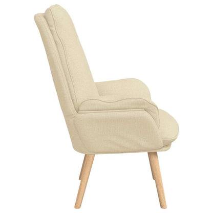Relaxing Chair Cream 69 x 74 x 93 cm Fabric