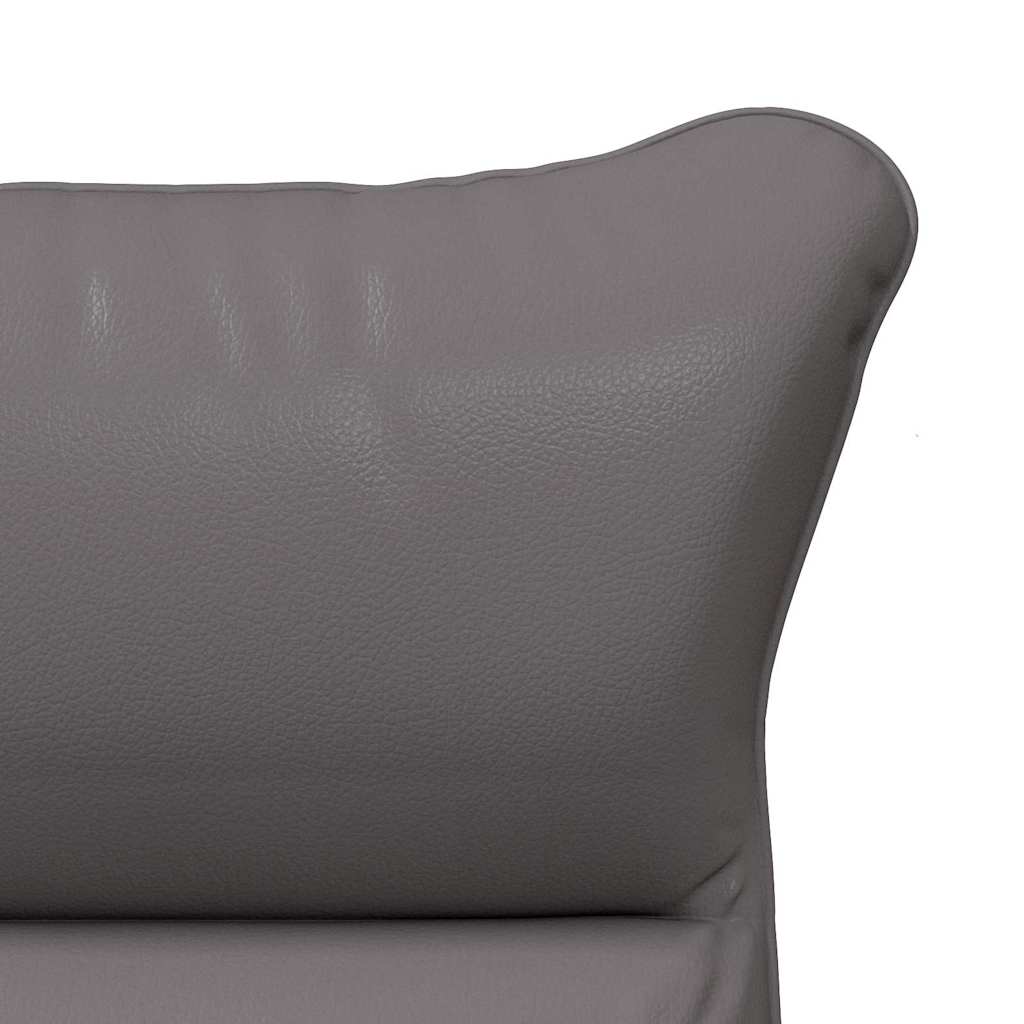 Relaxing Chair Grey 69 x 74 x 93 cm Faux leather