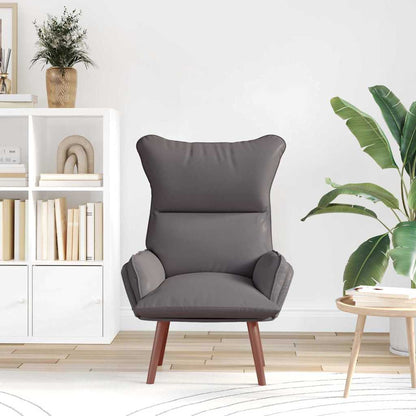 Relaxing Chair Grey 69 x 74 x 93 cm Faux leather